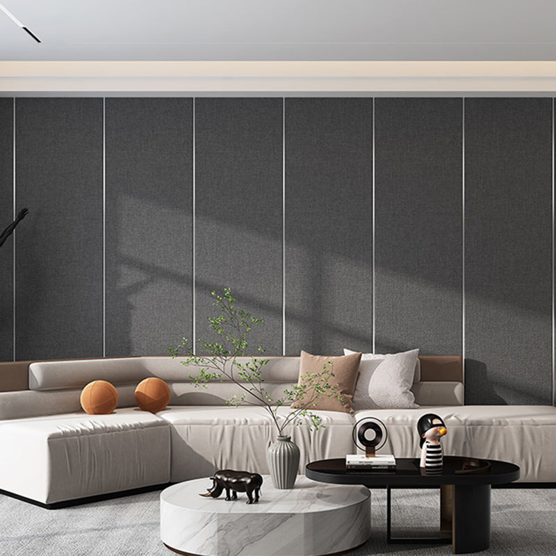 Modern Wall Panel Upholstered Glue down Soundproof Indoor Wall Ceiling Dark Gray Clearhalo 'Flooring 'Home Improvement' 'home_improvement' 'home_improvement_wall_paneling' 'Wall Paneling' 'wall_paneling' 'Walls & Ceilings' Walls and Ceiling' 6398735