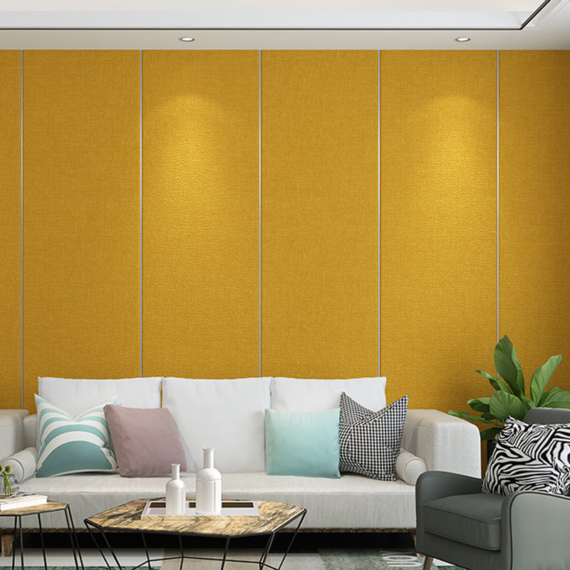 Modern Wall Panel Upholstered Glue down Soundproof Indoor Wall Ceiling Yellow Clearhalo 'Flooring 'Home Improvement' 'home_improvement' 'home_improvement_wall_paneling' 'Wall Paneling' 'wall_paneling' 'Walls & Ceilings' Walls and Ceiling' 6398739