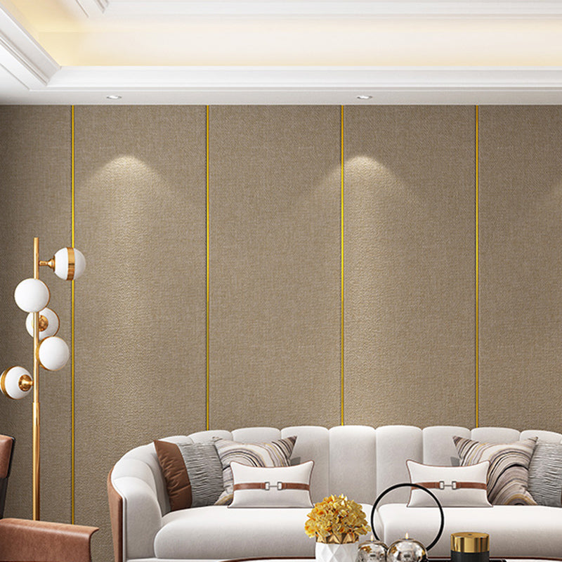 Modern Wall Panel Upholstered Glue down Soundproof Indoor Wall Ceiling Flaxen Clearhalo 'Flooring 'Home Improvement' 'home_improvement' 'home_improvement_wall_paneling' 'Wall Paneling' 'wall_paneling' 'Walls & Ceilings' Walls and Ceiling' 6398746