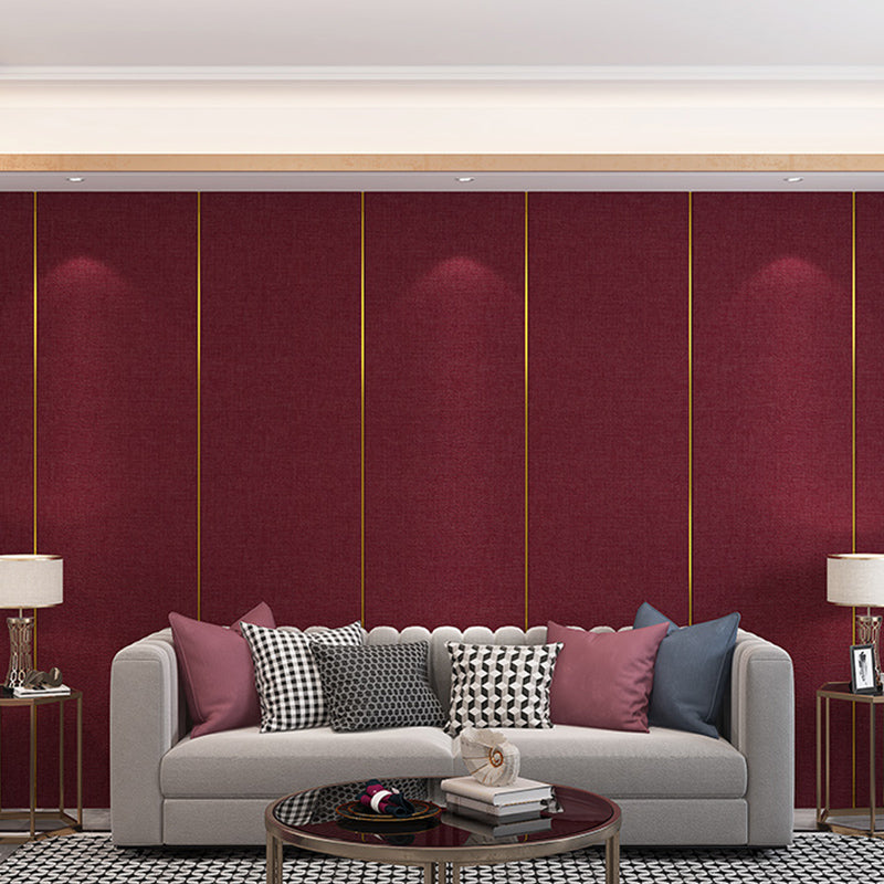 Modern Wall Panel Upholstered Glue down Soundproof Indoor Wall Ceiling Burgundy Clearhalo 'Flooring 'Home Improvement' 'home_improvement' 'home_improvement_wall_paneling' 'Wall Paneling' 'wall_paneling' 'Walls & Ceilings' Walls and Ceiling' 6398752