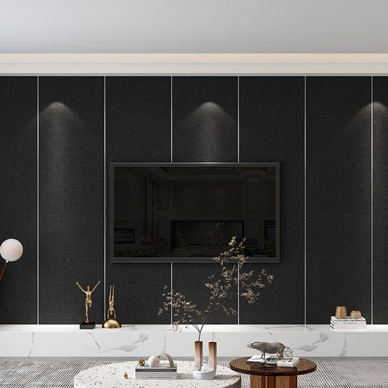 Modern Wall Panel Upholstered Glue down Soundproof Indoor Wall Ceiling Black-Gray Clearhalo 'Flooring 'Home Improvement' 'home_improvement' 'home_improvement_wall_paneling' 'Wall Paneling' 'wall_paneling' 'Walls & Ceilings' Walls and Ceiling' 6398755