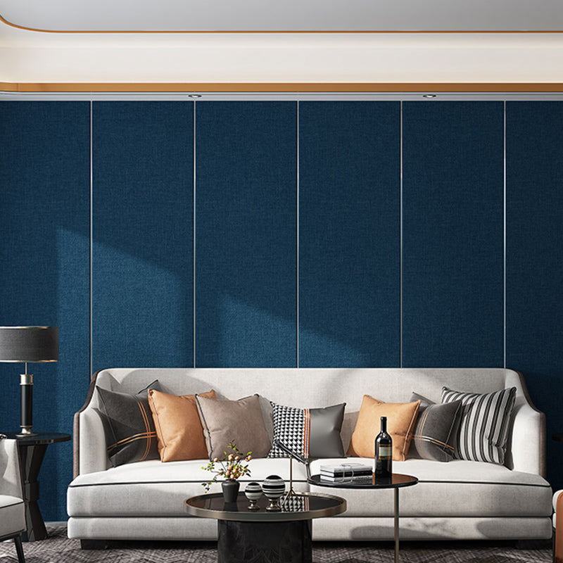 Modern Wall Panel Upholstered Glue down Soundproof Indoor Wall Ceiling Dark Blue Clearhalo 'Flooring 'Home Improvement' 'home_improvement' 'home_improvement_wall_paneling' 'Wall Paneling' 'wall_paneling' 'Walls & Ceilings' Walls and Ceiling' 6398756