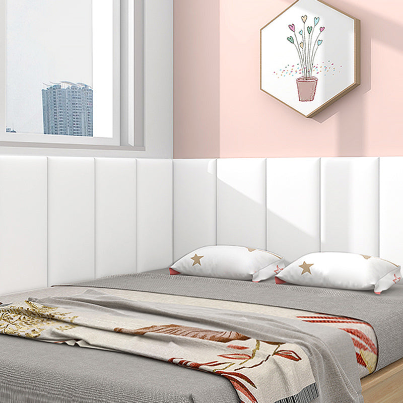 Upholstered Wall Panel Whole Colored PU Leather Waterproof Children's Room Wall Panel White 10-Piece Set Clearhalo 'Flooring 'Home Improvement' 'home_improvement' 'home_improvement_wall_paneling' 'Wall Paneling' 'wall_paneling' 'Walls & Ceilings' Walls and Ceiling' 6398956