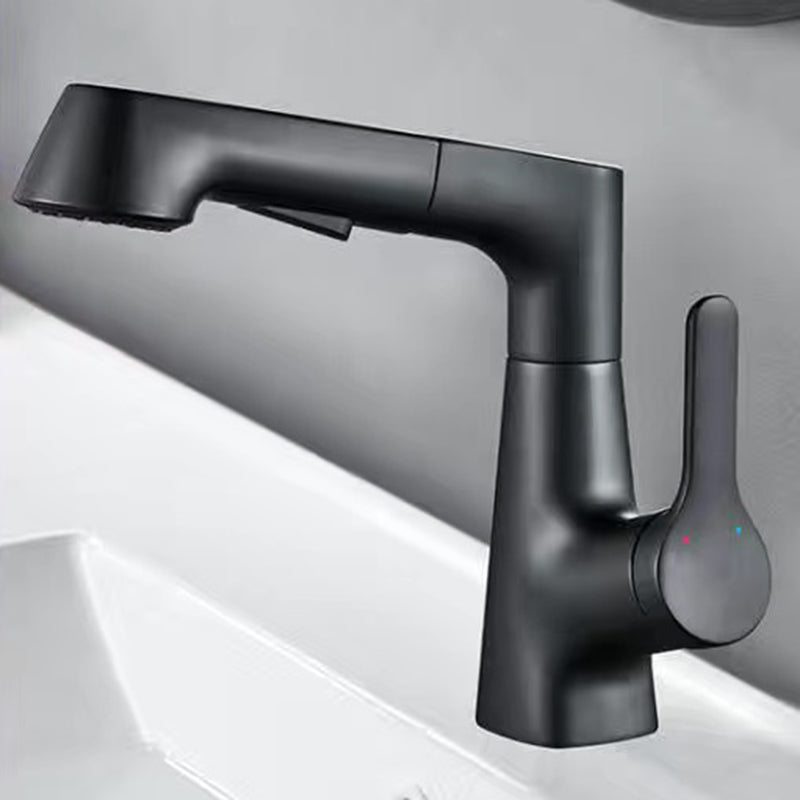 Vessel Sink Faucets Contemporary Single Handle Faucets for Bathroom Negro Clearhalo 'bathroom_sink_faucets' 'Conjunta de Baño y Conjunta de Grifo' 'Coronamiento de Baño y Dispositivo de Baño' 'Grifo del lavabo del baño' 'Hogar' 'home_improvement' 'home_improvement_bathroom_sink_faucets' 'Mejoras para el hogar' 6399148