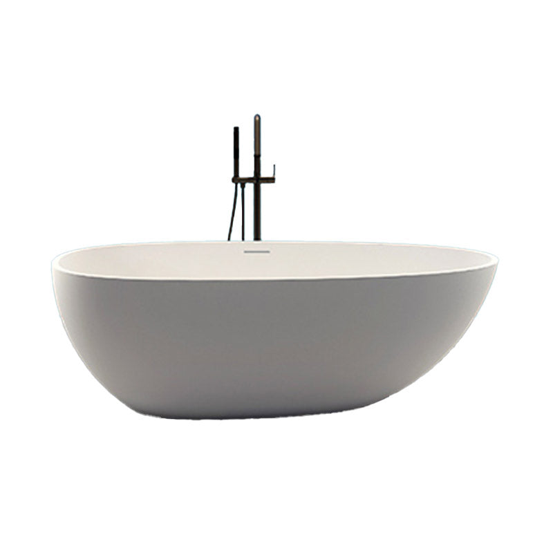 Modern Stone Bathtub Freestand Soaking Bathtub with Drain Bath Tub Clearhalo 'Bathroom Remodel & Bathroom Fixtures' 'Bathtubs' 'Home Improvement' 'home_improvement' 'home_improvement_bathtubs' 'Showers & Bathtubs' 6401920