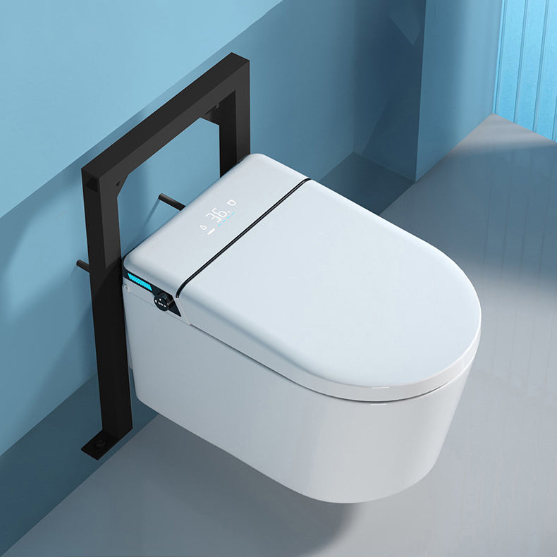 Modern One Piece Toilet Wall Mount Toilet Bowl with Seat for Washroom Clearhalo 'Bathroom Remodel & Bathroom Fixtures' 'Home Improvement' 'home_improvement' 'home_improvement_toilets' 'Toilets & Bidets' 'Toilets' 6402185
