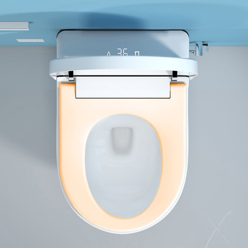 Modern One Piece Toilet Wall Mount Toilet Bowl with Seat for Washroom Clearhalo 'Bathroom Remodel & Bathroom Fixtures' 'Home Improvement' 'home_improvement' 'home_improvement_toilets' 'Toilets & Bidets' 'Toilets' 6402192