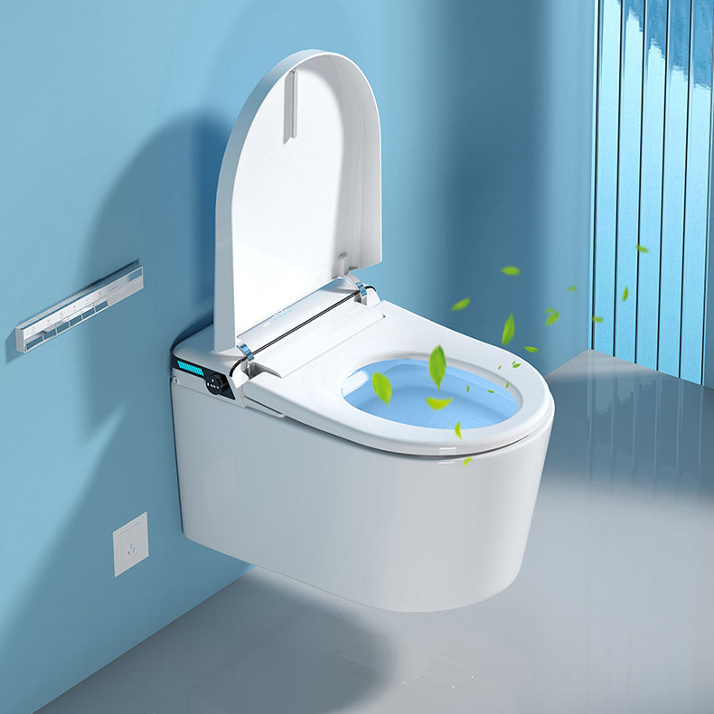 Modern One Piece Toilet Wall Mount Toilet Bowl with Seat for Washroom Clearhalo 'Bathroom Remodel & Bathroom Fixtures' 'Home Improvement' 'home_improvement' 'home_improvement_toilets' 'Toilets & Bidets' 'Toilets' 6402197
