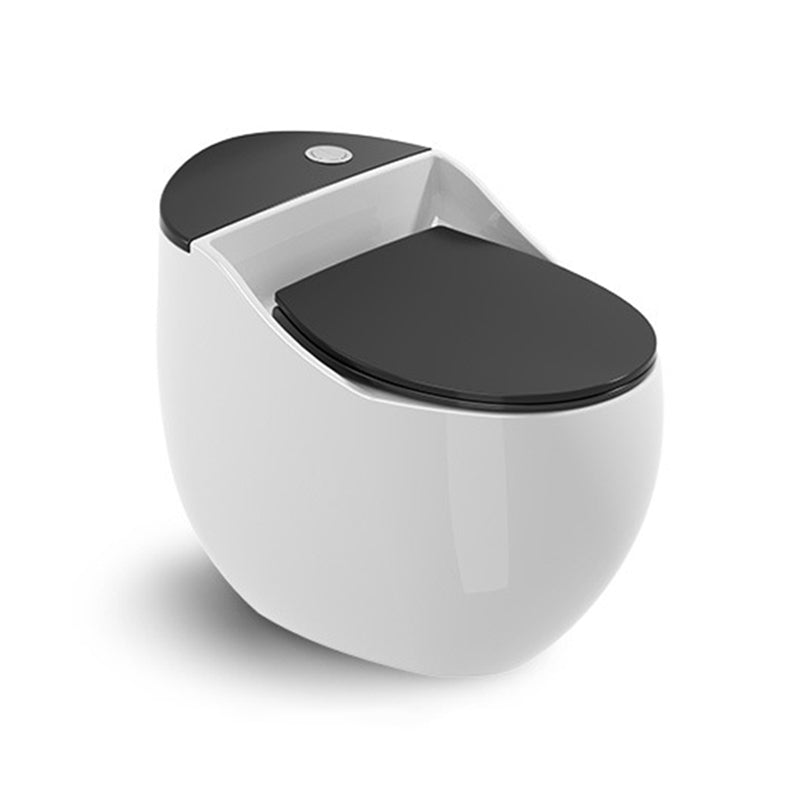 Modern Floor Mount Toilet Bowl One Piece Toilet with Seat for Bathroom Black/ White Clearhalo 'Bathroom Remodel & Bathroom Fixtures' 'Home Improvement' 'home_improvement' 'home_improvement_toilets' 'Toilets & Bidets' 'Toilets' 6402217