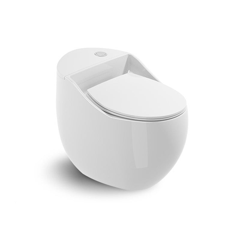 Modern Floor Mount Toilet Bowl One Piece Toilet with Seat for Bathroom White 16" Clearhalo 'Bathroom Remodel & Bathroom Fixtures' 'Home Improvement' 'home_improvement' 'home_improvement_toilets' 'Toilets & Bidets' 'Toilets' 6402221