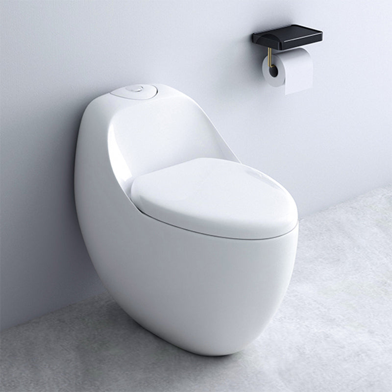 Modern Elong Toilet Bowl Floor Mount Toilet with Seat for Bathroom White 12" Clearhalo 'Bathroom Remodel & Bathroom Fixtures' 'Home Improvement' 'home_improvement' 'home_improvement_toilets' 'Toilets & Bidets' 'Toilets' 6402286