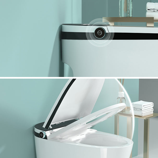 Modern Elong Toilet Bowl Siphon Floor Mount Toilet with Seat for Bathroom Clearhalo 'Bathroom Remodel & Bathroom Fixtures' 'Home Improvement' 'home_improvement' 'home_improvement_toilets' 'Toilets & Bidets' 'Toilets' 6402325