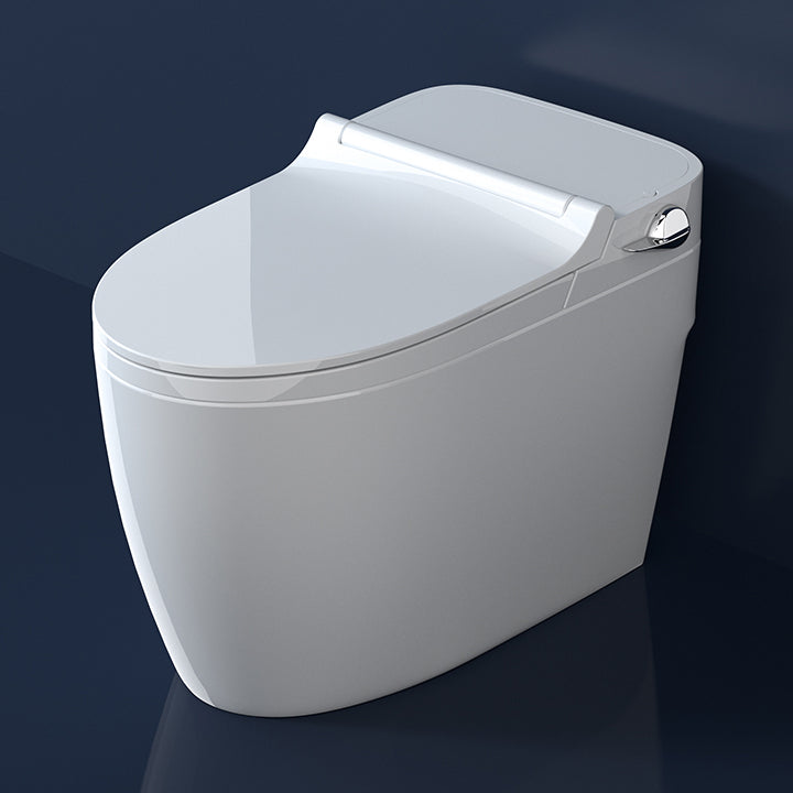 Modern Elong Toilet Bowl Siphon Jet Toilet with Seat for Bathroom White Side Press Flush Clearhalo 'Bathroom Remodel & Bathroom Fixtures' 'Home Improvement' 'home_improvement' 'home_improvement_toilets' 'Toilets & Bidets' 'Toilets' 6402354