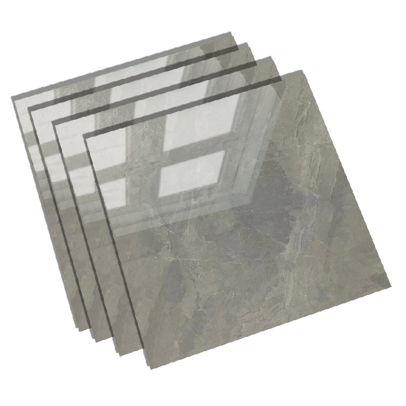 Square Glazed Floor Tile Straight Edge Polished Design Floor Tile Light Gray Clearhalo 'Floor Tiles & Wall Tiles' 'floor_tiles_wall_tiles' 'Flooring 'Home Improvement' 'home_improvement' 'home_improvement_floor_tiles_wall_tiles' Walls and Ceiling' 6416232