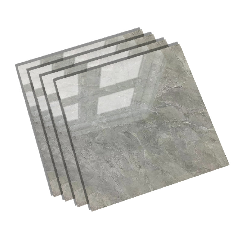 Square Glazed Floor Tile Straight Edge Polished Design Floor Tile Grey Clearhalo 'Floor Tiles & Wall Tiles' 'floor_tiles_wall_tiles' 'Flooring 'Home Improvement' 'home_improvement' 'home_improvement_floor_tiles_wall_tiles' Walls and Ceiling' 6416239