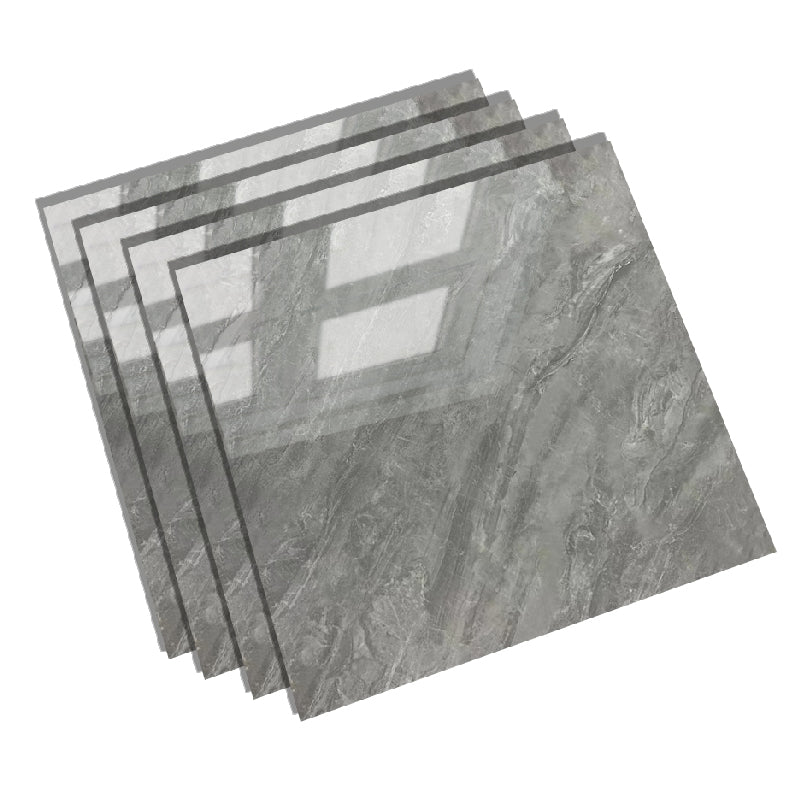 Square Glazed Floor Tile Straight Edge Polished Design Floor Tile Heather Gray Clearhalo 'Floor Tiles & Wall Tiles' 'floor_tiles_wall_tiles' 'Flooring 'Home Improvement' 'home_improvement' 'home_improvement_floor_tiles_wall_tiles' Walls and Ceiling' 6416240