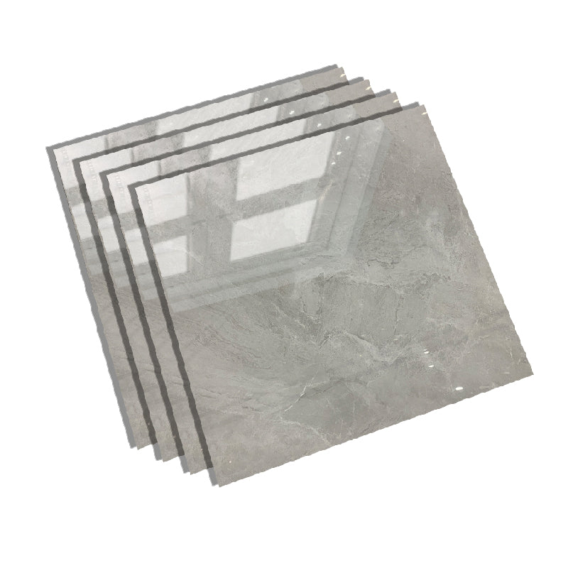 Square Glazed Floor Tile Straight Edge Polished Design Floor Tile White-Gray Clearhalo 'Floor Tiles & Wall Tiles' 'floor_tiles_wall_tiles' 'Flooring 'Home Improvement' 'home_improvement' 'home_improvement_floor_tiles_wall_tiles' Walls and Ceiling' 6416244