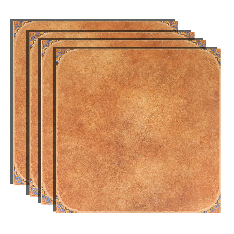 23.62"x23.62" No Pattern Floor Tile Vintage Singular Floor Tile Khaki-Orange Clearhalo 'Floor Tiles & Wall Tiles' 'floor_tiles_wall_tiles' 'Flooring 'Home Improvement' 'home_improvement' 'home_improvement_floor_tiles_wall_tiles' Walls and Ceiling' 6416298