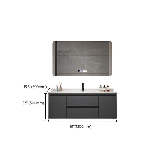 Modern Sink Vanity Wall Mount Bathroom Vanity Cabinet with Storage Shelving Clearhalo 'Bathroom Remodel & Bathroom Fixtures' 'Bathroom Vanities' 'bathroom_vanities' 'Home Improvement' 'home_improvement' 'home_improvement_bathroom_vanities' 6416615