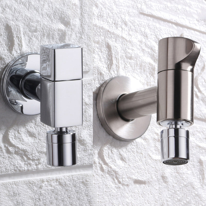 Contemporary Wall Mounted Bathroom Faucet Knob Handle Solid Brass Circular Faucet Clearhalo 'Bathroom Remodel & Bathroom Fixtures' 'Bathroom Sink Faucets' 'Bathroom Sinks & Faucet Components' 'bathroom_sink_faucets' 'Home Improvement' 'home_improvement' 'home_improvement_bathroom_sink_faucets' 6416956