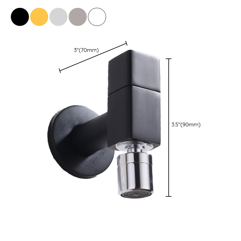 Contemporary Wall Mounted Bathroom Faucet Knob Handle Solid Brass Circular Faucet Clearhalo 'Bathroom Remodel & Bathroom Fixtures' 'Bathroom Sink Faucets' 'Bathroom Sinks & Faucet Components' 'bathroom_sink_faucets' 'Home Improvement' 'home_improvement' 'home_improvement_bathroom_sink_faucets' 6416975