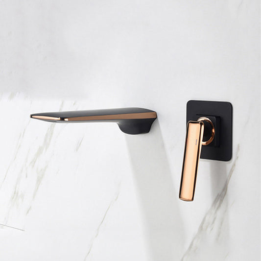 Wall Mounted Bathroom Faucets Glam Style Lever Handles Faucets Clearhalo 'bathroom_sink_faucets' 'Conjunta de Baño y Conjunta de Grifo' 'Coronamiento de Baño y Dispositivo de Baño' 'Grifo del lavabo del baño' 'Hogar' 'home_improvement' 'home_improvement_bathroom_sink_faucets' 'Mejoras para el hogar' 6417010