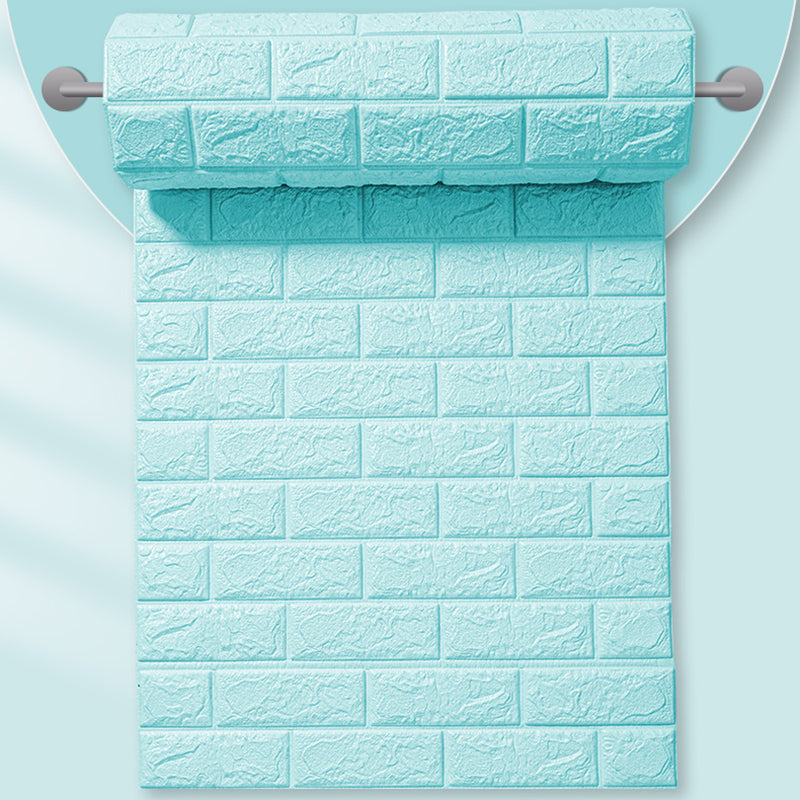 Modern Wall Ceiling Upholstered Self-Adhesive 3D Embossed Waterproof Wainscoting Sky Blue Clearhalo 'Flooring 'Home Improvement' 'home_improvement' 'home_improvement_wall_paneling' 'Wall Paneling' 'wall_paneling' 'Walls & Ceilings' Walls and Ceiling' 6417654