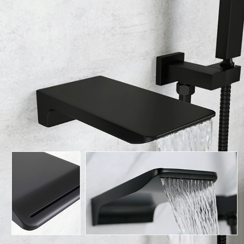 Modern Wall Mounted Metal Tub Filler Single Handle Bathroom Faucet Clearhalo 'Bathroom Remodel & Bathroom Fixtures' 'Bathtub Faucets' 'bathtub_faucets' 'Home Improvement' 'home_improvement' 'home_improvement_bathtub_faucets' 6417690