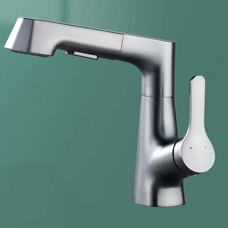 Modern Sink Faucet Solid Color Copper Centerset Bathroom Faucet Clearhalo 'Bathroom Remodel & Bathroom Fixtures' 'Bathroom Sink Faucets' 'Bathroom Sinks & Faucet Components' 'bathroom_sink_faucets' 'Home Improvement' 'home_improvement' 'home_improvement_bathroom_sink_faucets' 6423114