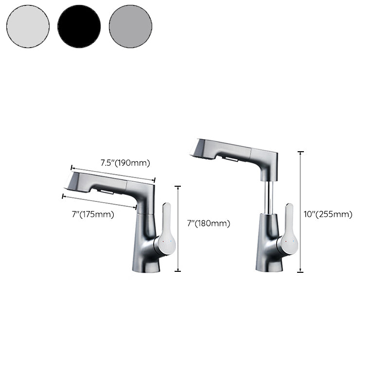 Modern Sink Faucet Solid Color Copper Centerset Bathroom Faucet Clearhalo 'Bathroom Remodel & Bathroom Fixtures' 'Bathroom Sink Faucets' 'Bathroom Sinks & Faucet Components' 'bathroom_sink_faucets' 'Home Improvement' 'home_improvement' 'home_improvement_bathroom_sink_faucets' 6423117