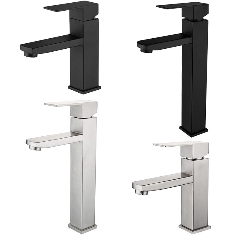 Basic Sink Faucet Plain Low Arc Metal Centerset Sink Faucet for Bathroom Clearhalo 'Bathroom Remodel & Bathroom Fixtures' 'Bathroom Sink Faucets' 'Bathroom Sinks & Faucet Components' 'bathroom_sink_faucets' 'Home Improvement' 'home_improvement' 'home_improvement_bathroom_sink_faucets' 6423125