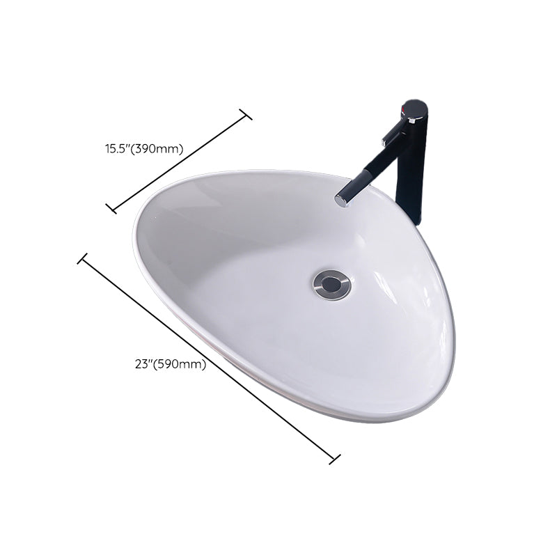 Modern Vessel Bathroom Sink Rectangular Porcelain Basin Sink (Not Include Faucet) Clearhalo 'Bathroom Remodel & Bathroom Fixtures' 'Bathroom Sinks & Faucet Components' 'Bathroom Sinks' 'bathroom_sink' 'Home Improvement' 'home_improvement' 'home_improvement_bathroom_sink' 6423527