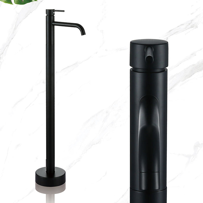 Modern Freestanding Bathtub Faucet Metal Bathroom Faucet with Handle Clearhalo 'Bathroom Remodel & Bathroom Fixtures' 'Bathtub Faucets' 'bathtub_faucets' 'Home Improvement' 'home_improvement' 'home_improvement_bathtub_faucets' 6423785