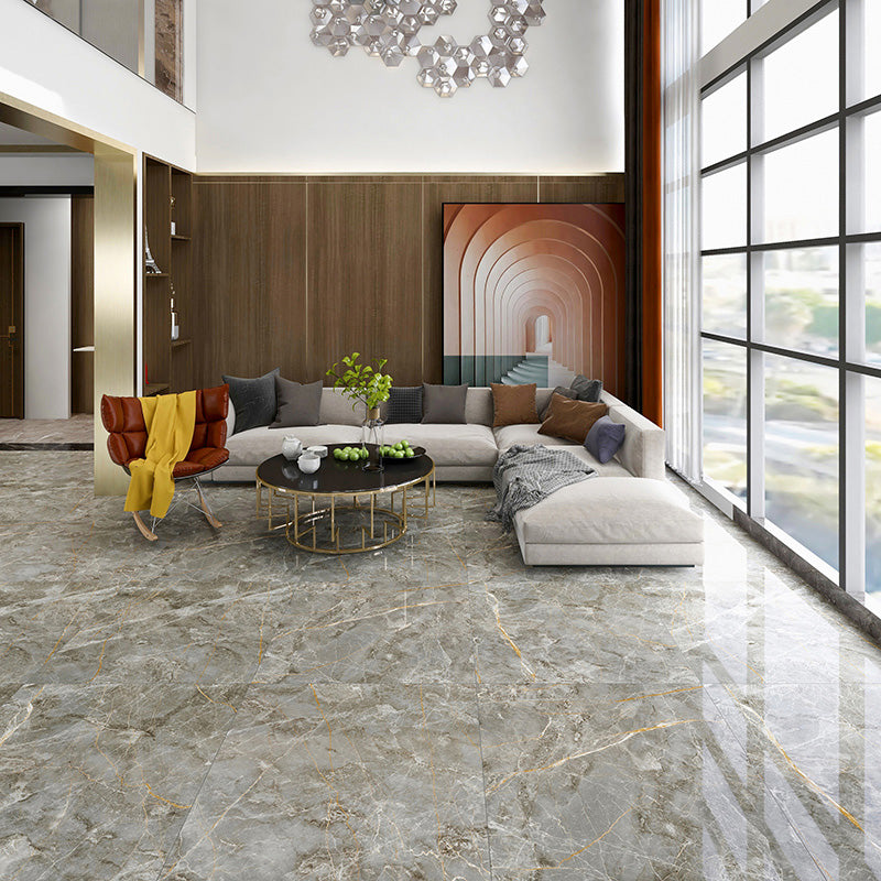 Square Glossy Straight Edge Singular Tile Solid Floor Tile for Living Room 9 Pieces Clearhalo 'Floor Tiles & Wall Tiles' 'floor_tiles_wall_tiles' 'Flooring 'Home Improvement' 'home_improvement' 'home_improvement_floor_tiles_wall_tiles' Walls and Ceiling' 6423886