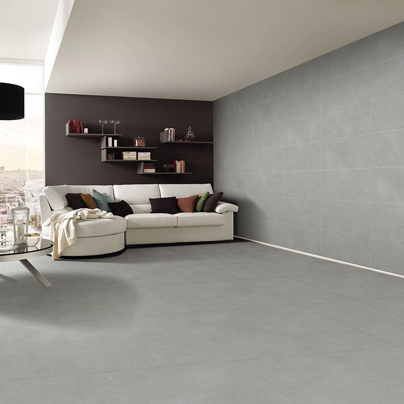 Indoor Floor Tile Porcelain Solid Color Rectangle Living Room Floor Wall Tile Light Gray 3 Cartons- 18 Pieces Clearhalo 'Floor Tiles & Wall Tiles' 'floor_tiles_wall_tiles' 'Flooring 'Home Improvement' 'home_improvement' 'home_improvement_floor_tiles_wall_tiles' Walls and Ceiling' 6423921
