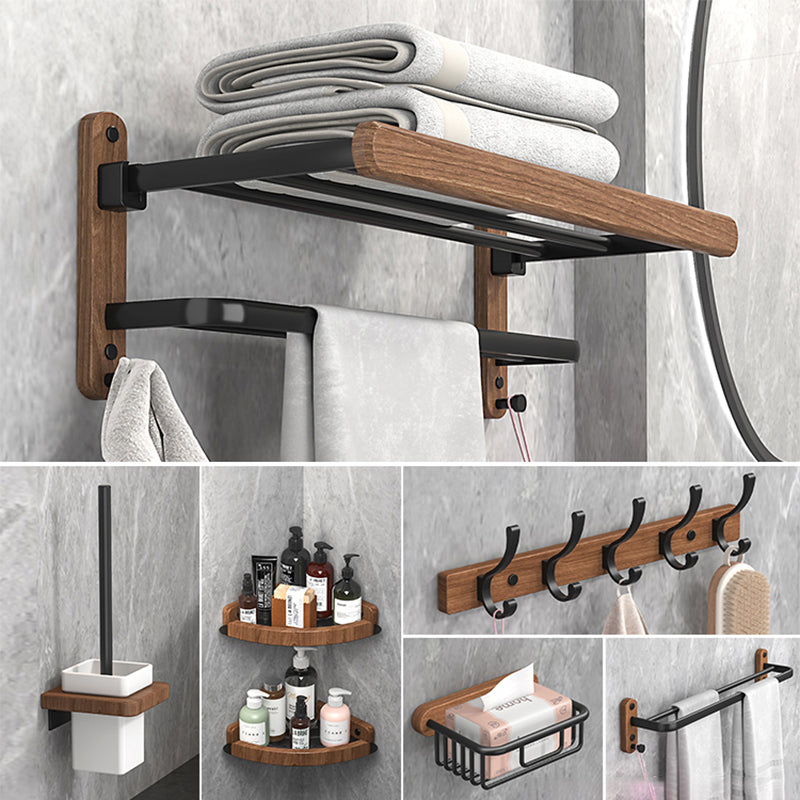 Metal and Wood Bathroom Accessory as Individual or as a Set without Punching 7-Piece Set Clearhalo 'Bathroom Hardware Sets' 'Bathroom Hardware' 'Bathroom Remodel & Bathroom Fixtures' 'bathroom_hardware_sets' 'Home Improvement' 'home_improvement' 'home_improvement_bathroom_hardware_sets' 6426412