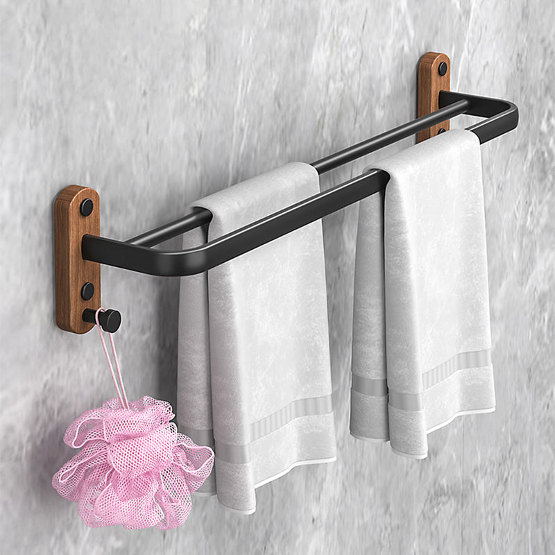 Metal and Wood Bathroom Accessory as Individual or as a Set without Punching Clearhalo 'Bathroom Hardware Sets' 'Bathroom Hardware' 'Bathroom Remodel & Bathroom Fixtures' 'bathroom_hardware_sets' 'Home Improvement' 'home_improvement' 'home_improvement_bathroom_hardware_sets' 6426420