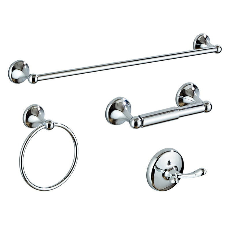 Metal Bathroom Set Traditional Style Chrome Bathroom Hardware Set Clearhalo 'Bathroom Hardware Sets' 'Bathroom Hardware' 'Bathroom Remodel & Bathroom Fixtures' 'bathroom_hardware_sets' 'Home Improvement' 'home_improvement' 'home_improvement_bathroom_hardware_sets' 6426461