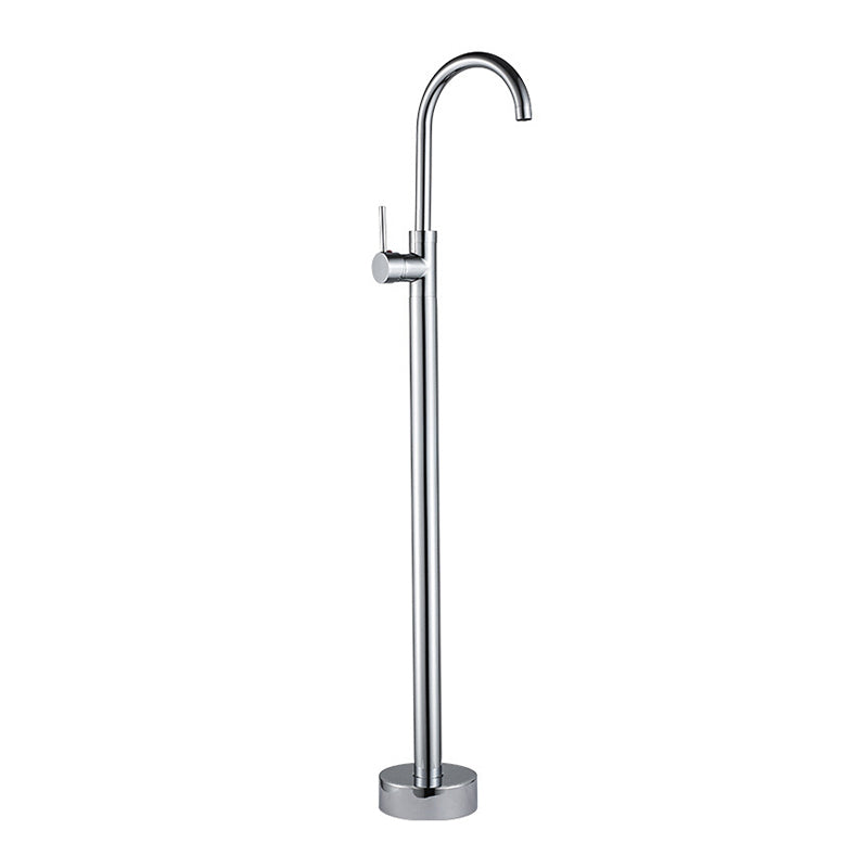 Modern Freestanding Tub Faucet Floor Mounted Lever Freestanding Tub Filler Trim Clearhalo 'Bathroom Remodel & Bathroom Fixtures' 'Bathtub Faucets' 'bathtub_faucets' 'Home Improvement' 'home_improvement' 'home_improvement_bathtub_faucets' 6426585