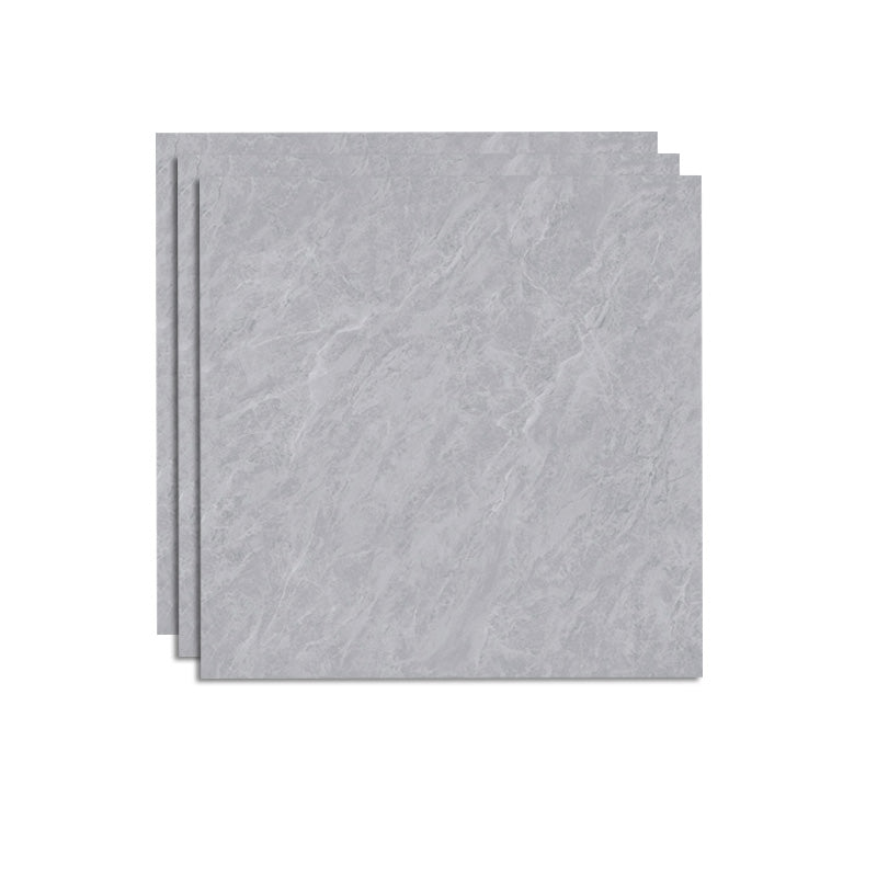 Square Ceramic Polished Straight Edge Singular Tile Marble Look Bathroom Floor Silver Gray Clearhalo 'Floor Tiles & Wall Tiles' 'floor_tiles_wall_tiles' 'Flooring 'Home Improvement' 'home_improvement' 'home_improvement_floor_tiles_wall_tiles' Walls and Ceiling' 6427802