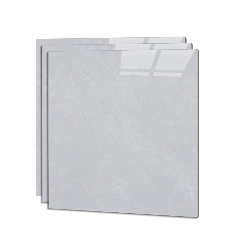 Square Ceramic Polished Straight Edge Singular Tile Marble Look Bathroom Floor Gun Grey Clearhalo 'Floor Tiles & Wall Tiles' 'floor_tiles_wall_tiles' 'Flooring 'Home Improvement' 'home_improvement' 'home_improvement_floor_tiles_wall_tiles' Walls and Ceiling' 6427806