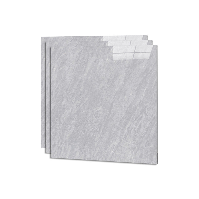 Square Ceramic Polished Straight Edge Singular Tile Marble Look Bathroom Floor Heather Gray Clearhalo 'Floor Tiles & Wall Tiles' 'floor_tiles_wall_tiles' 'Flooring 'Home Improvement' 'home_improvement' 'home_improvement_floor_tiles_wall_tiles' Walls and Ceiling' 6427813