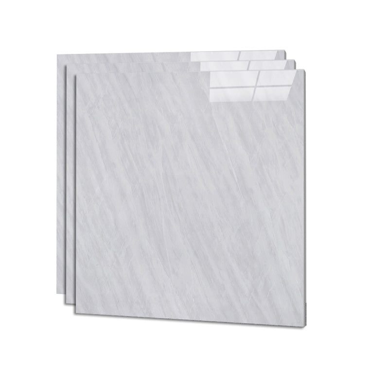 Square Ceramic Polished Straight Edge Singular Tile Marble Look Bathroom Floor Pewter Clearhalo 'Floor Tiles & Wall Tiles' 'floor_tiles_wall_tiles' 'Flooring 'Home Improvement' 'home_improvement' 'home_improvement_floor_tiles_wall_tiles' Walls and Ceiling' 6427824