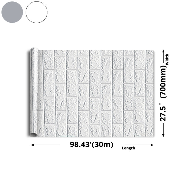 Modern Wall Ceiling 3D Embossed Peel and Stick Waterproof Wall Paneling in White Clearhalo 'Flooring 'Home Improvement' 'home_improvement' 'home_improvement_wall_paneling' 'Wall Paneling' 'wall_paneling' 'Walls & Ceilings' Walls and Ceiling' 6428184