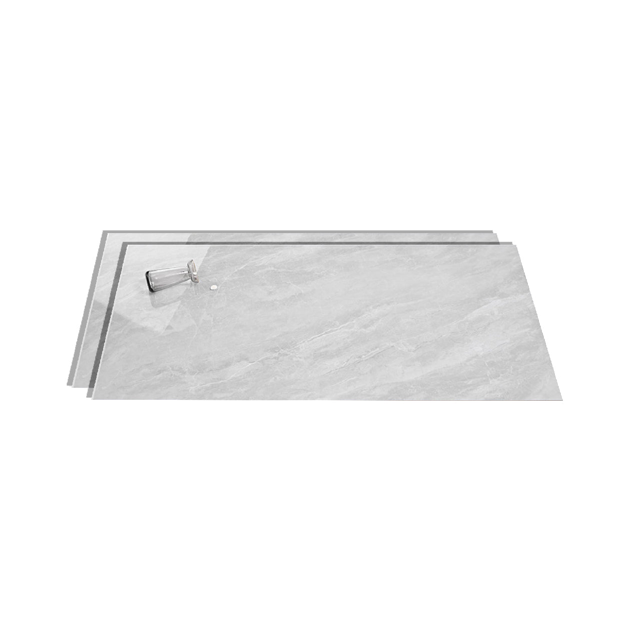 29.5" X 59.0" Floor Tile Straight Edge Polished Design Rectangular Floor Tile White-Gray Clearhalo 'Floor Tiles & Wall Tiles' 'floor_tiles_wall_tiles' 'Flooring 'Home Improvement' 'home_improvement' 'home_improvement_floor_tiles_wall_tiles' Walls and Ceiling' 6428931