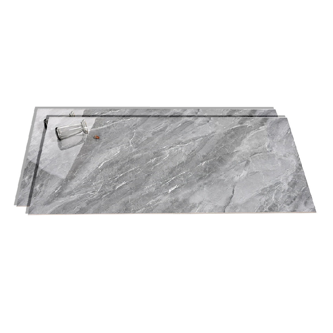 29.5" X 59.0" Floor Tile Straight Edge Polished Design Rectangular Floor Tile Dark Heather Gray-Black Clearhalo 'Floor Tiles & Wall Tiles' 'floor_tiles_wall_tiles' 'Flooring 'Home Improvement' 'home_improvement' 'home_improvement_floor_tiles_wall_tiles' Walls and Ceiling' 6428944