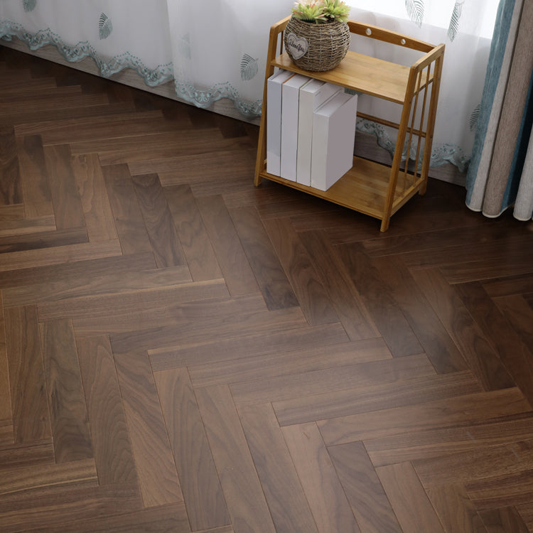 Contemporary Wooden Laminate Flooring Scratch Resistant Laminate Flooring Black Walnut Clearhalo 'Flooring 'Home Improvement' 'home_improvement' 'home_improvement_laminate_flooring' 'Laminate Flooring' 'laminate_flooring' Walls and Ceiling' 6428985