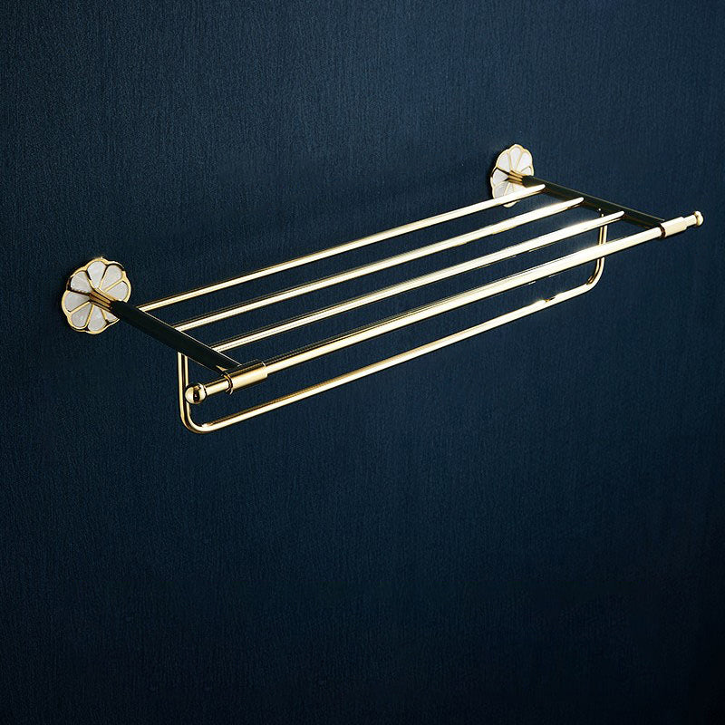 Metal Simple Bathroom Accessory as Individual or as a Set in Gold Towel Rack Clearhalo 'Bathroom Hardware Sets' 'Bathroom Hardware' 'Bathroom Remodel & Bathroom Fixtures' 'bathroom_hardware_sets' 'Home Improvement' 'home_improvement' 'home_improvement_bathroom_hardware_sets' 6429094
