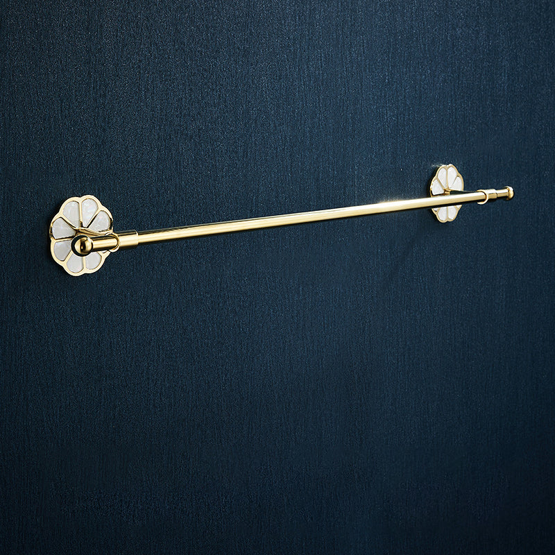 Metal Simple Bathroom Accessory as Individual or as a Set in Gold Towel Bar (24"L ) Clearhalo 'Bathroom Hardware Sets' 'Bathroom Hardware' 'Bathroom Remodel & Bathroom Fixtures' 'bathroom_hardware_sets' 'Home Improvement' 'home_improvement' 'home_improvement_bathroom_hardware_sets' 6429110