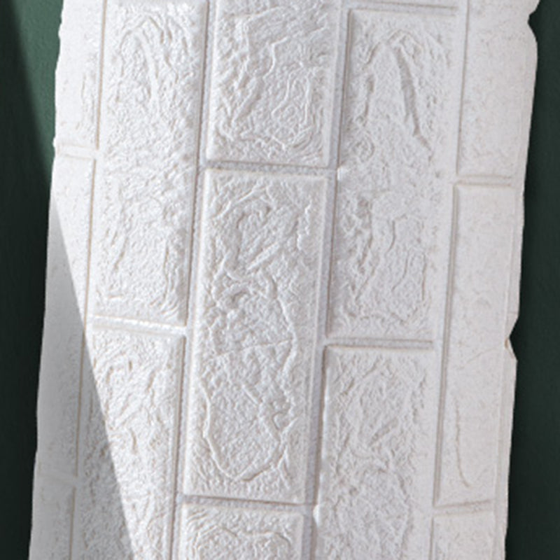 Modern Wall Ceiling Peel and Stick 3D Embossed Wall Paneling in White Clearhalo 'Flooring 'Home Improvement' 'home_improvement' 'home_improvement_wall_paneling' 'Wall Paneling' 'wall_paneling' 'Walls & Ceilings' Walls and Ceiling' 6438755